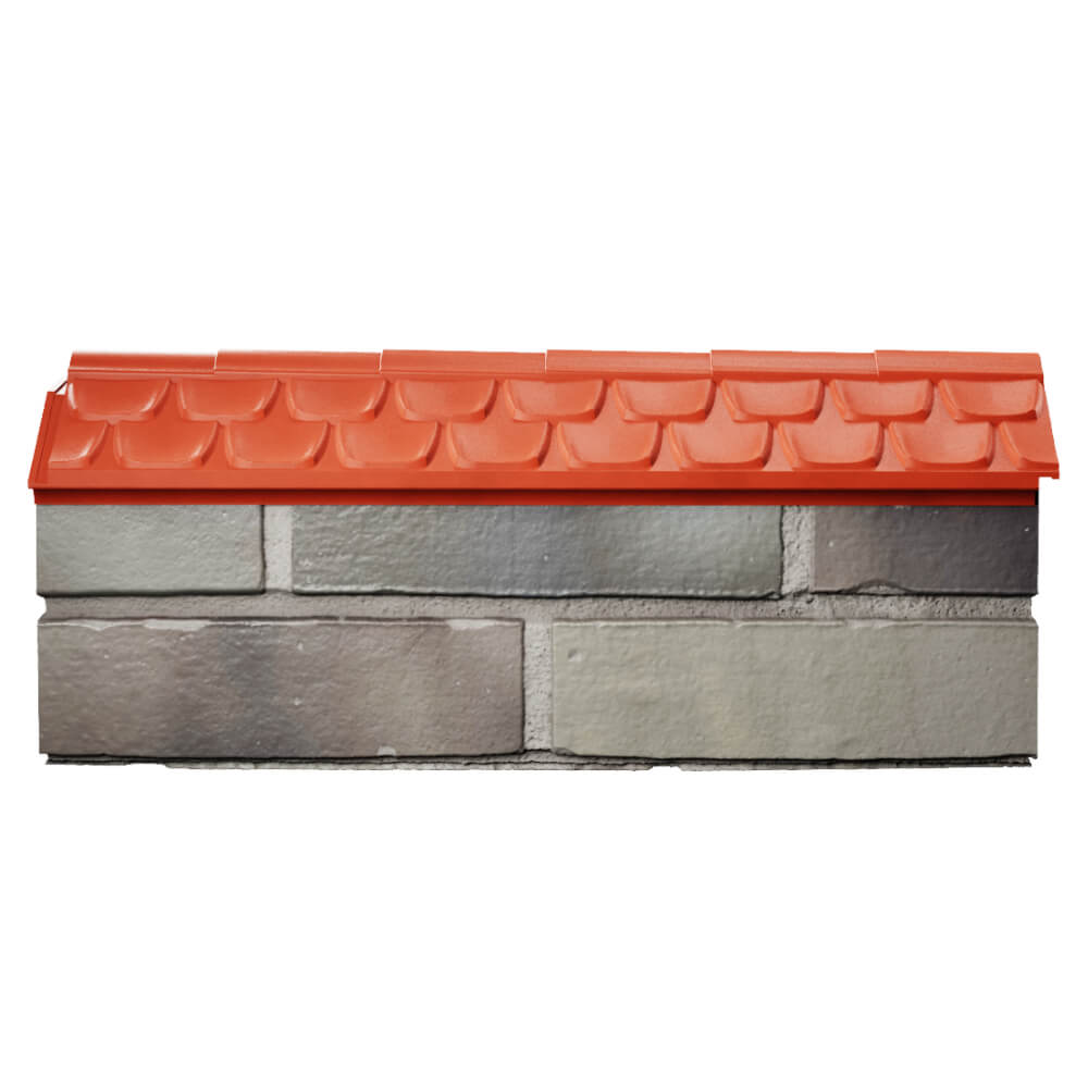 Парапет Zking Эльбрус Красный с посадкой на 0.5 кирпича (130мм) в Каменске-Уральском фото