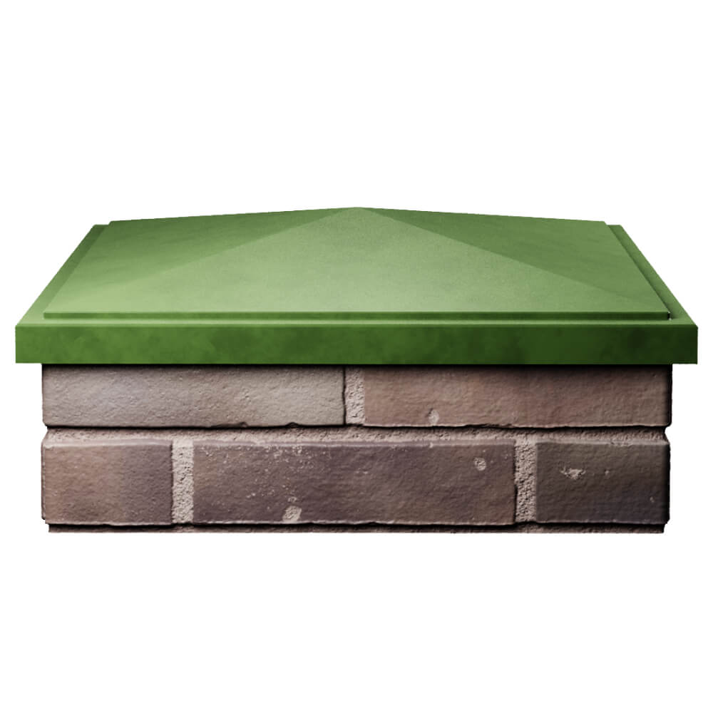 Колпак Zking БонаМоно Зеленый на столб 2х2 кирпича (515х515, 530х530мм) Каменск-Уральский фото