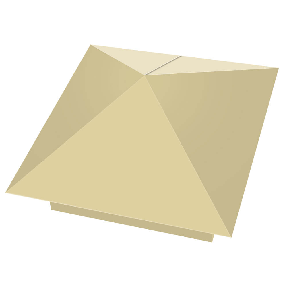 Колпак металлический 400х400мм RAL1014 Бежевый заборный Каменск-Уральский фото