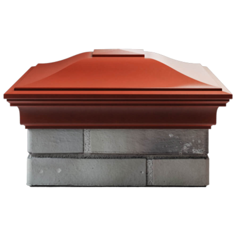Колпак Zking Монблан Красный на столб 1.5х1.5 кирпича (385х385мм) Каменск-Уральский фото