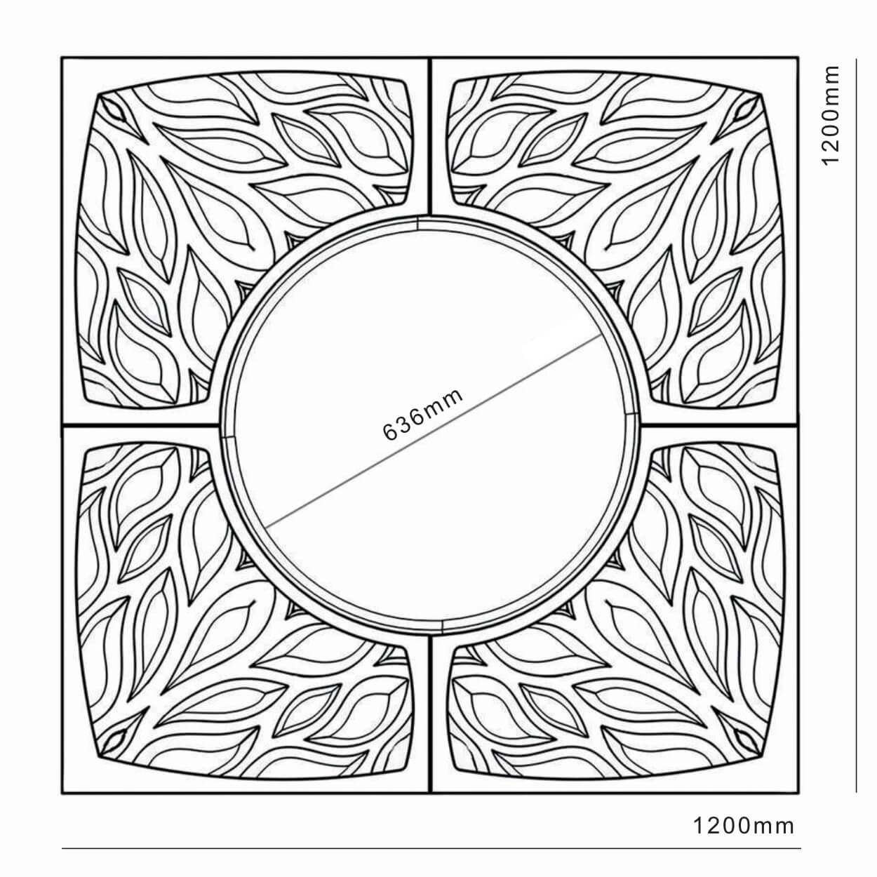 Приствольная решетка для дерева ZKING CRUST 1.2х1.2м Черная в Каменске-Уральском фото