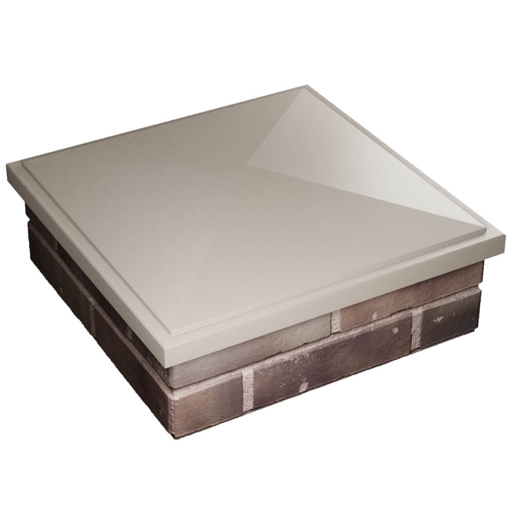 Колпак Zking БонаМоно Бежевый на столб 2х2 кирпича (515х515, 530х530мм) в Каменске-Уральском фото