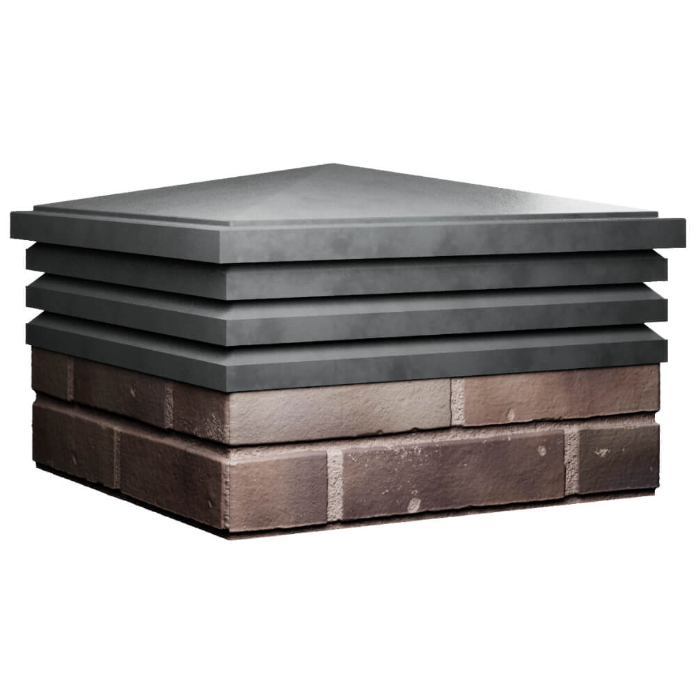 Колпак Zking Бона ХайТек Серый на столб 2х2 кирпича (513х513мм) в Каменске-Уральском фото