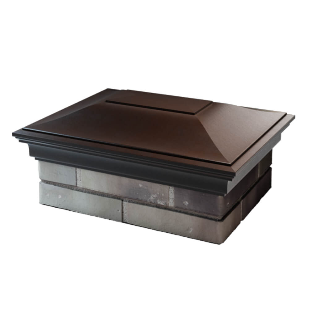 Колпак Zking Монблан Коричневый на столб 2х1.5 кирпича (515х385мм) в Каменске-Уральском фото