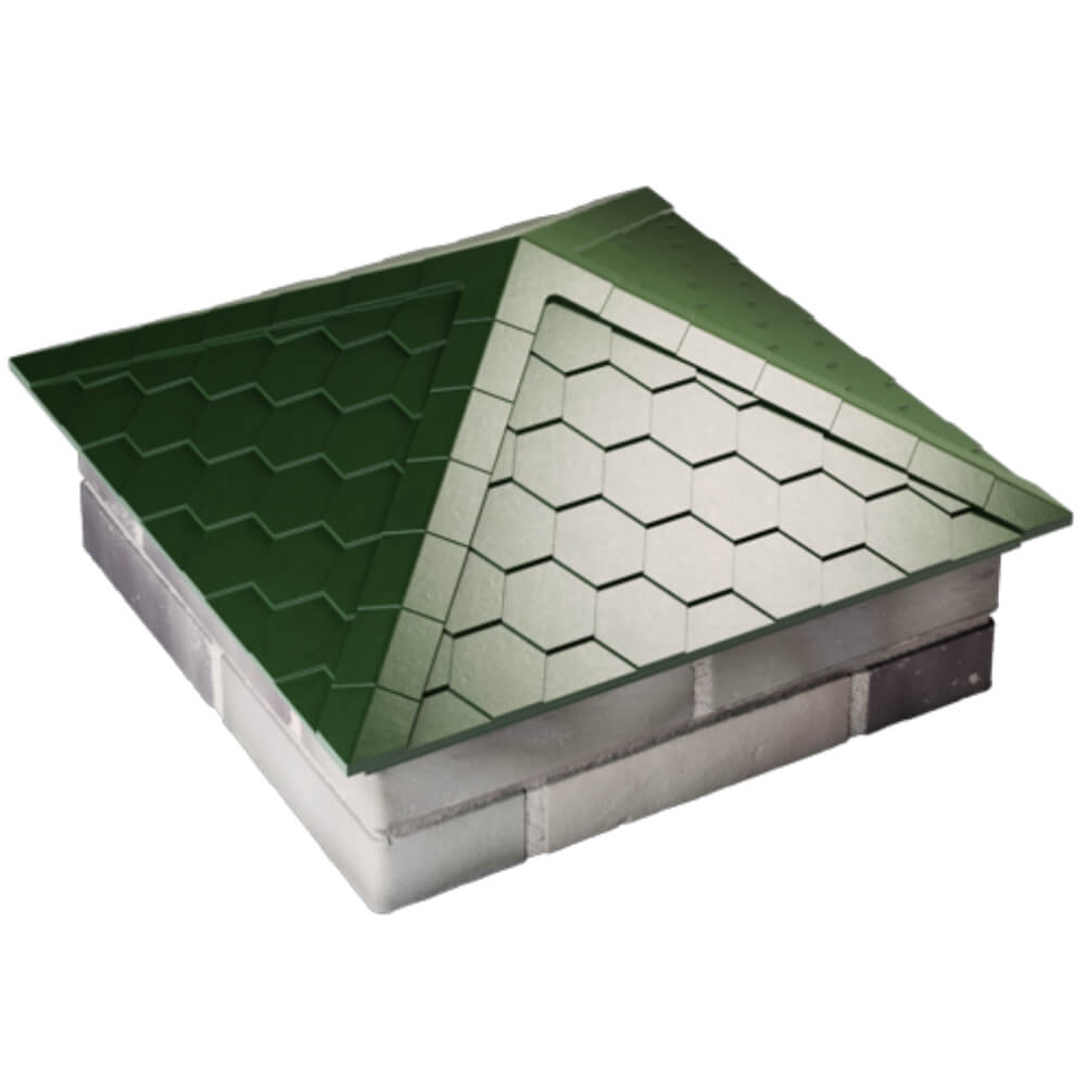 Колпак Zking Эверест Зеленый на столб 2х2 кирпича (535х535мм) Каменск-Уральский фото