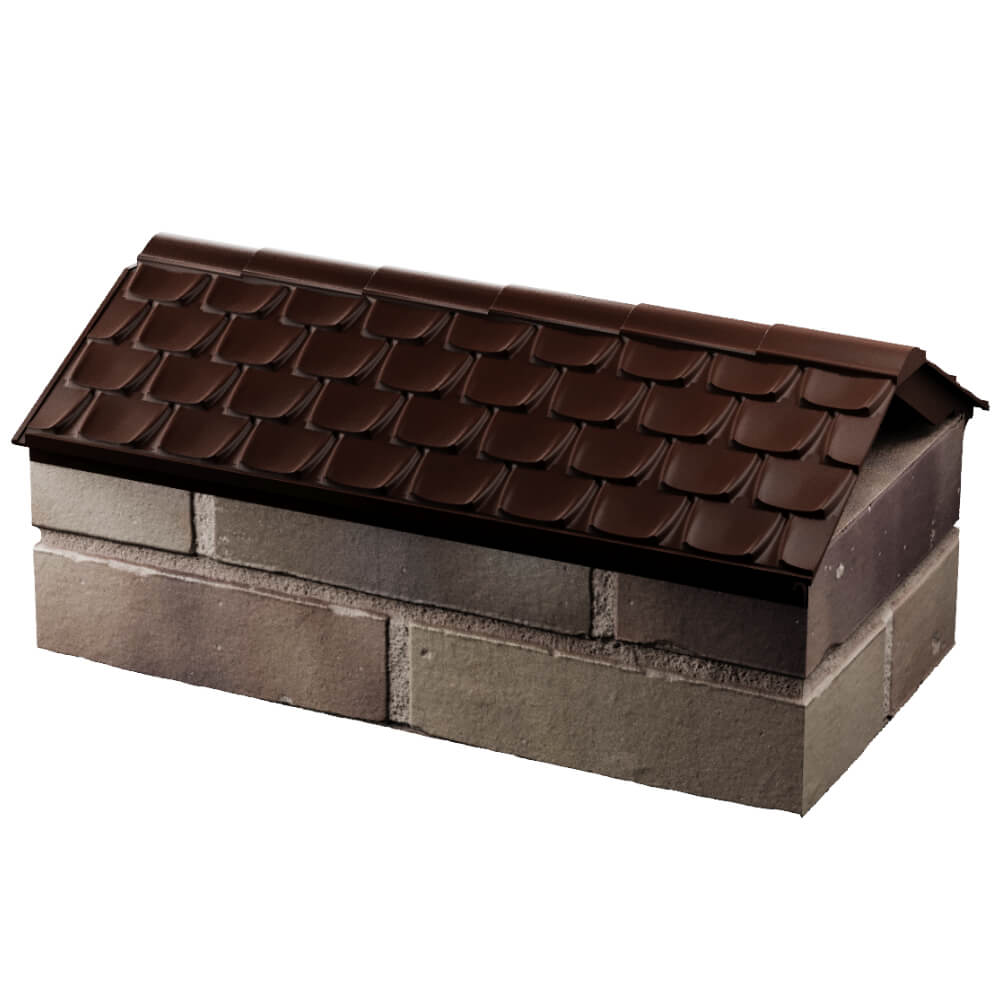 Парапет Zking Эльбрус Коричневый с посадкой на 1 кирпич (255мм) в Каменске-Уральском фото