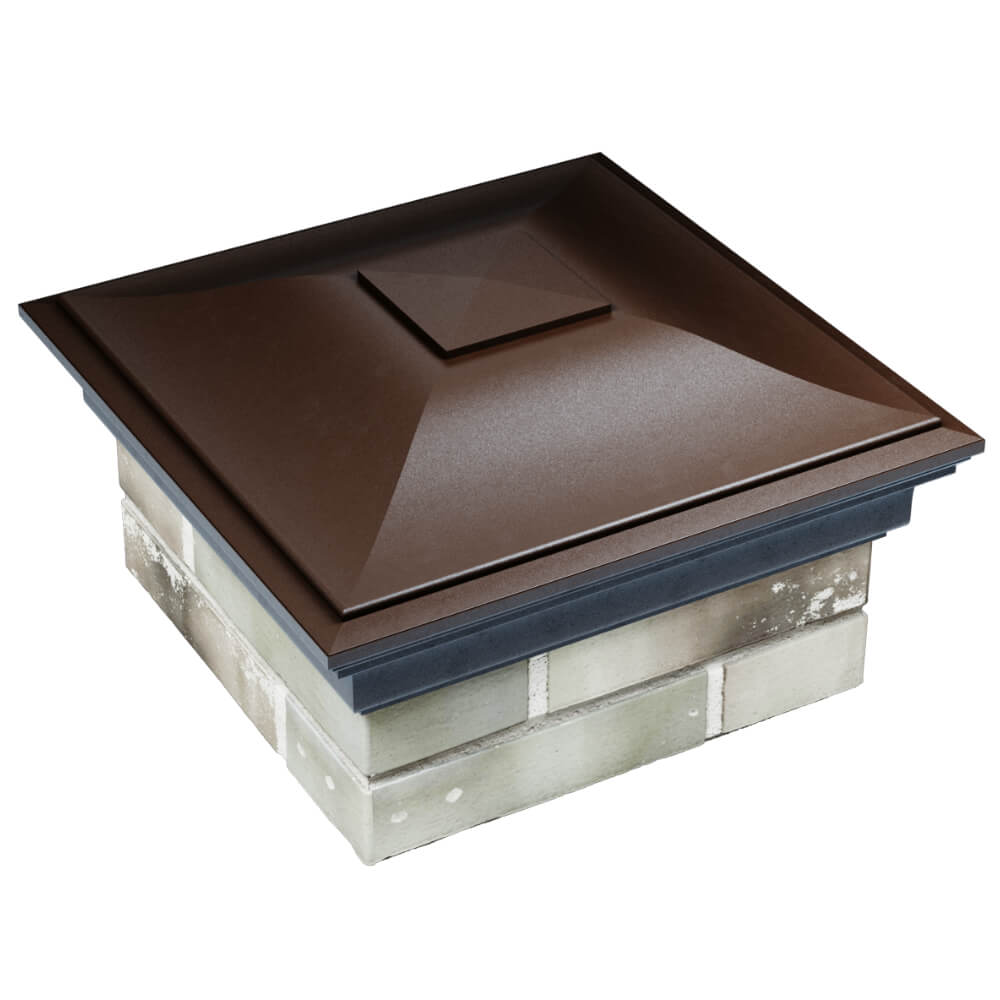 Колпак Zking Монблан Коричневый на столб 1.5х1.5 кирпича (385х385мм) в Каменске-Уральском фото