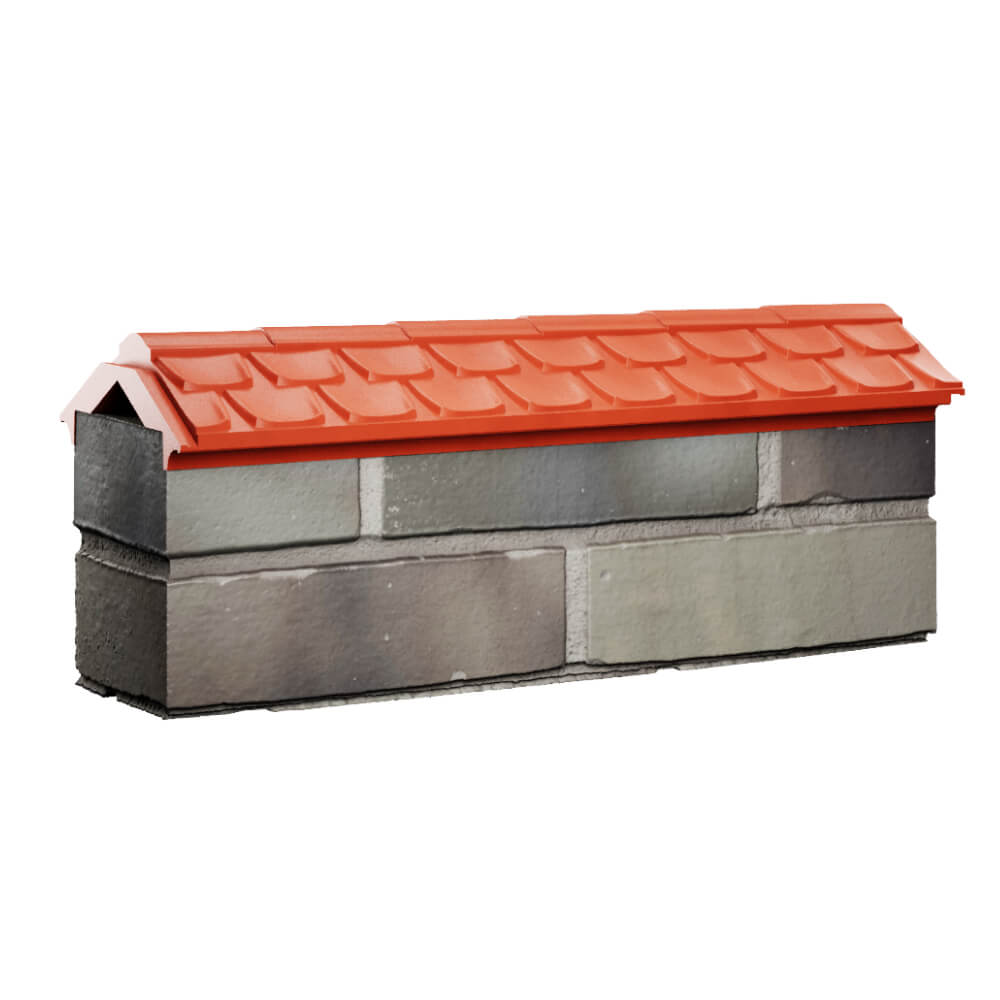 Парапет Zking Эльбрус Красный с посадкой на 0.5 кирпича (130мм) Каменск-Уральский фото