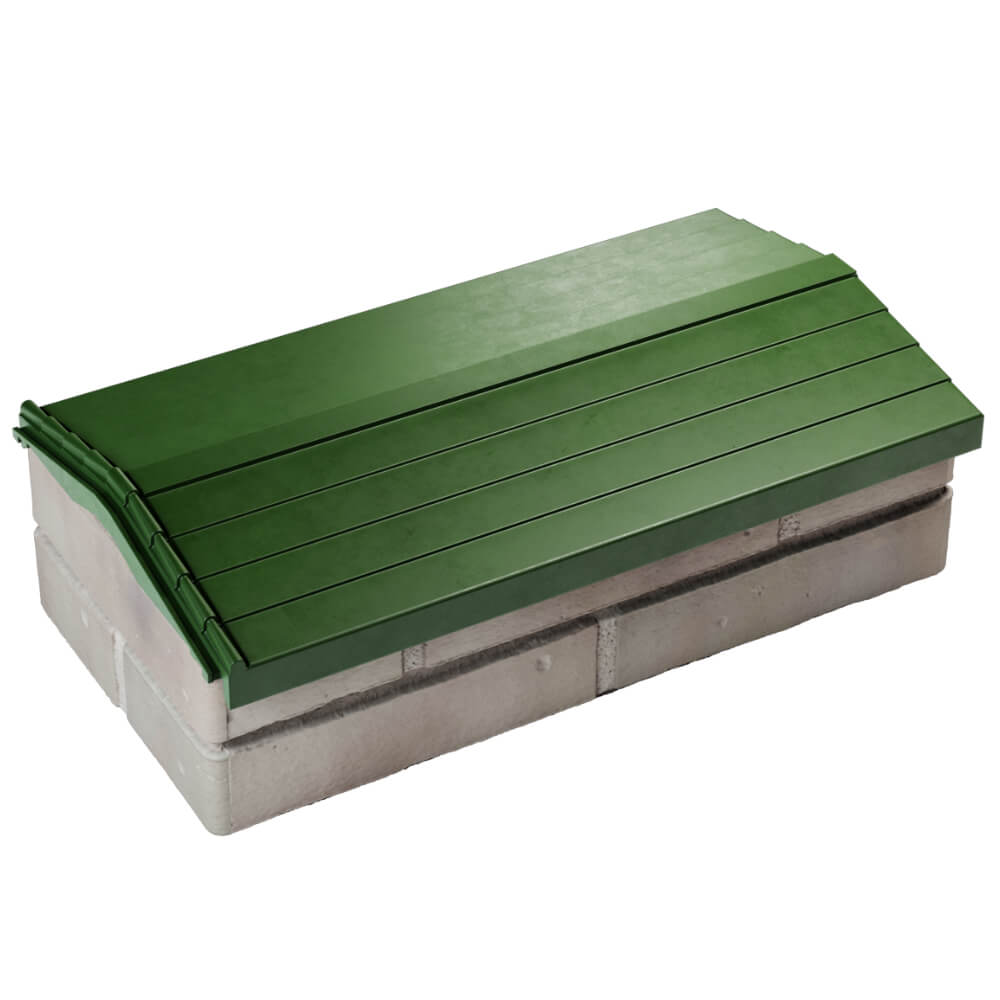 Парапет Zking Бона ХайТек Зеленый с посадкой на 1 кирпич (200/225/255мм) в Каменске-Уральском фото