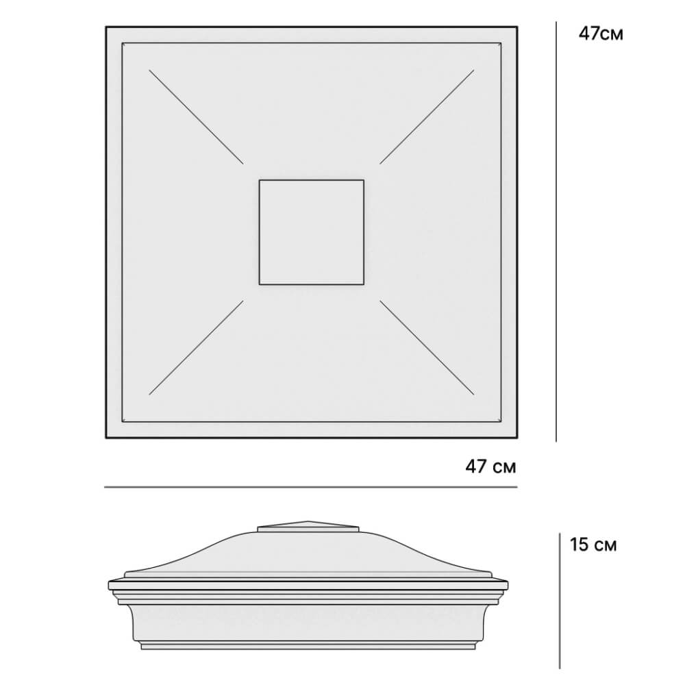 Колпак Zking Монблан Коричневый на столб 1.5х1.5 кирпича (385х385мм) в Каменске-Уральском фото