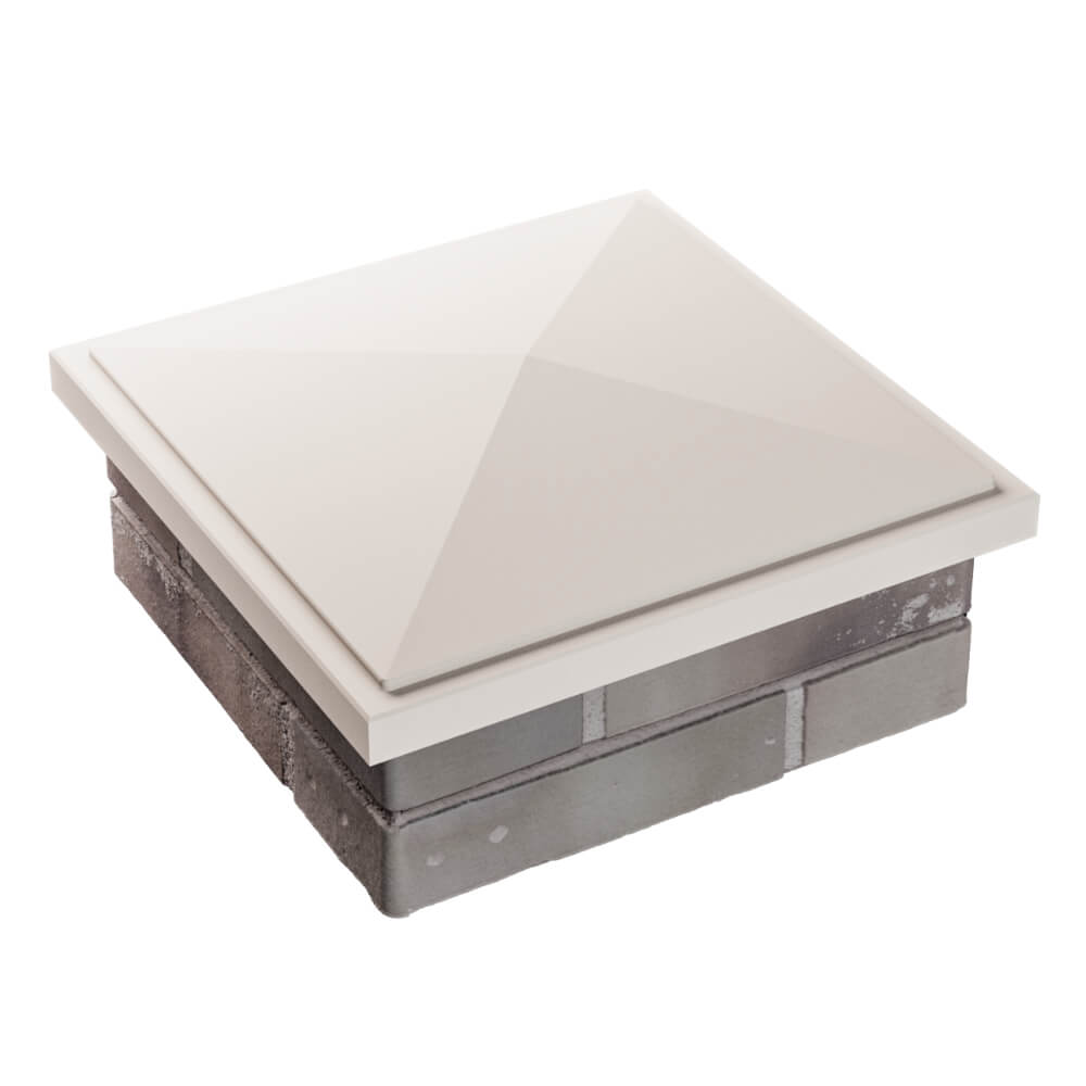 Колпак Zking БонаМоно Бежевый на столб 1.5х1.5 кирпича (385х385, 400х400мм) в Каменске-Уральском фото