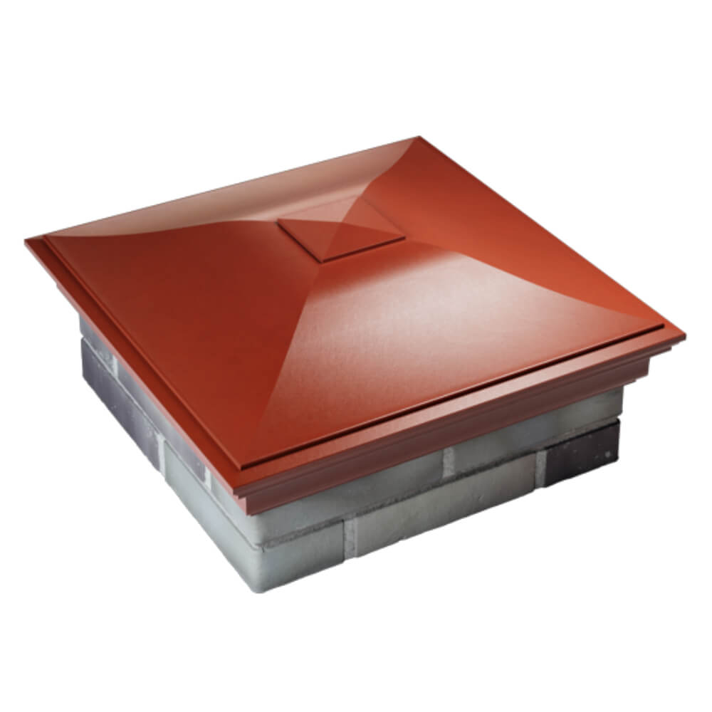 Колпак Zking Монблан Красный на столб 2х2 кирпича (515х515мм) Каменск-Уральский фото