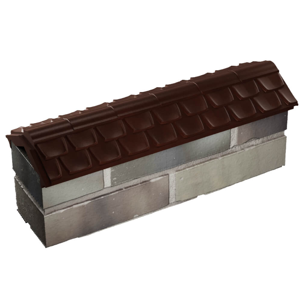 Парапет Zking Эльбрус Коричневый с посадкой на 0.5 кирпича (130мм) в Каменске-Уральском фото