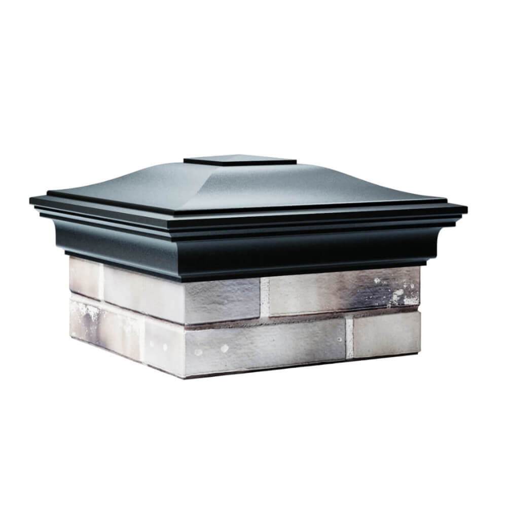 Колпак Zking Монблан Черный на столб 1.5х1.5 еврокирпича 0.7НФ (355х355мм) в Каменске-Уральском фото