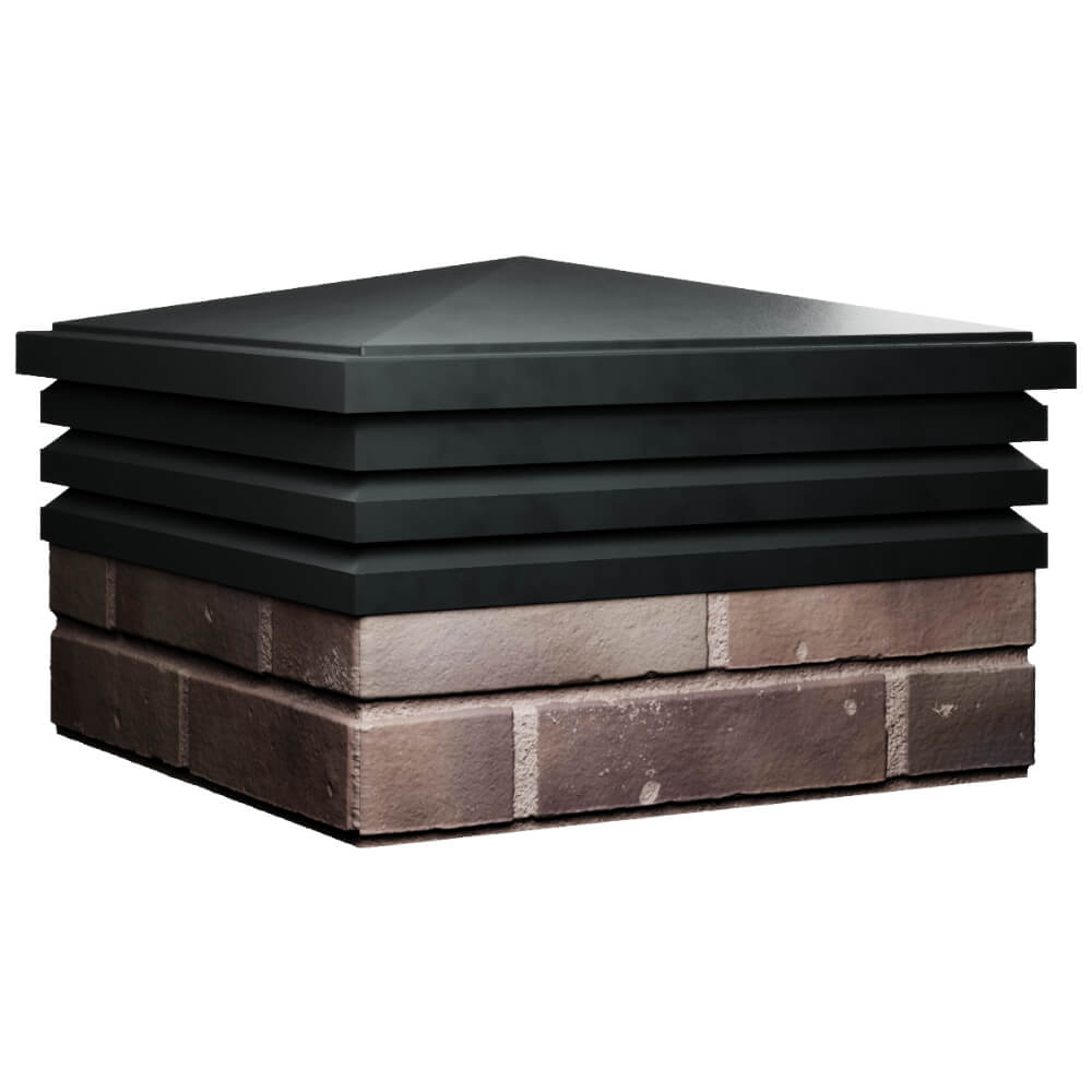 Колпак Zking Бона ХайТек Черный на столб 2х2 кирпича (513х513мм) в Каменске-Уральском фото