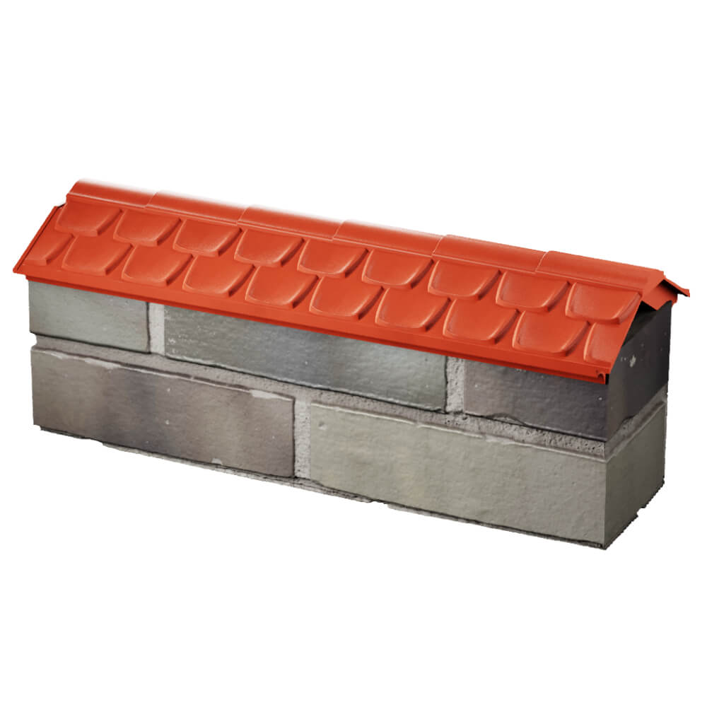 Парапет Zking Эльбрус Красный с посадкой на 0.5 кирпича (130мм) в Каменске-Уральском фото