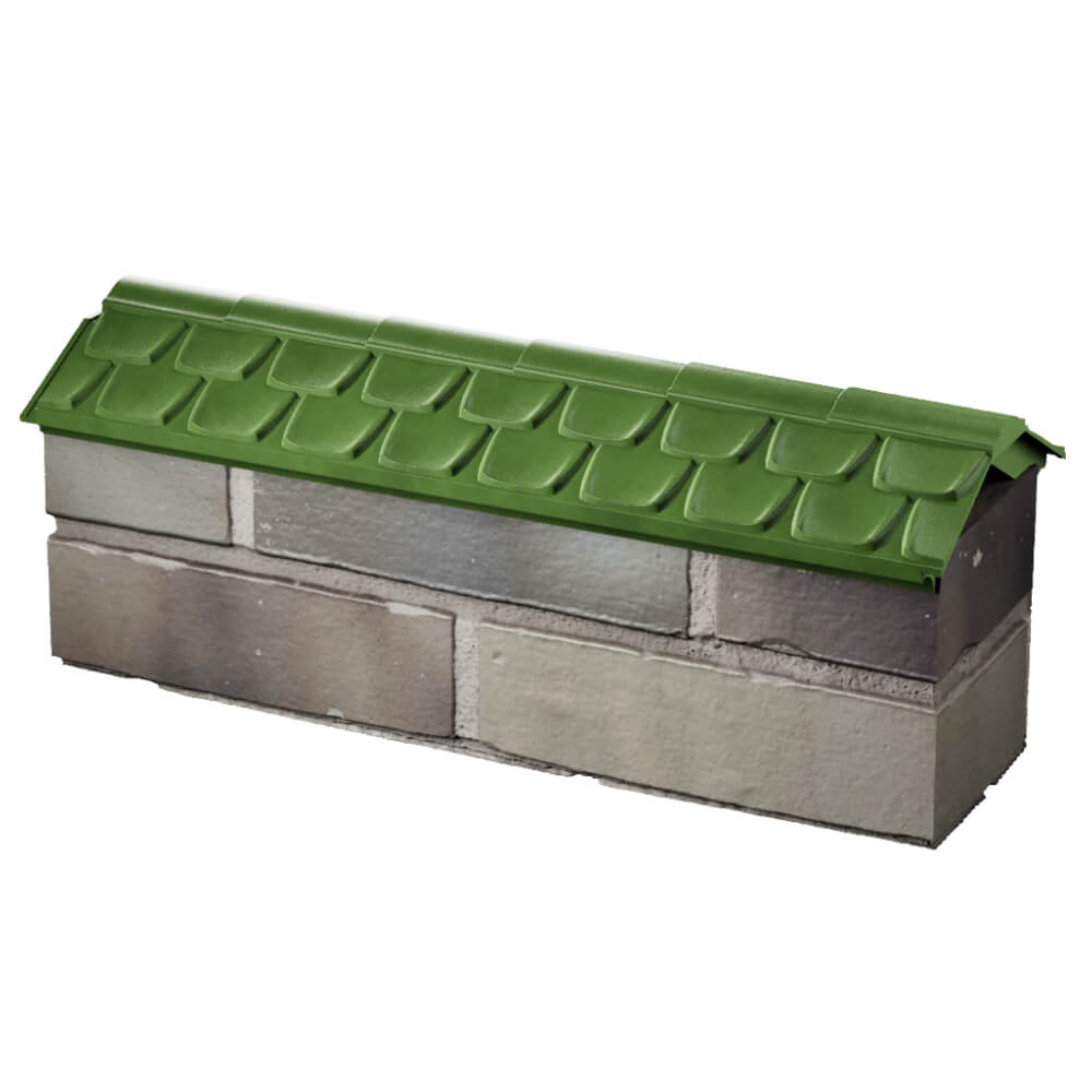 Парапет Zking Эльбрус Зеленый с посадкой на 0.5 кирпича (130мм) в Каменске-Уральском фото