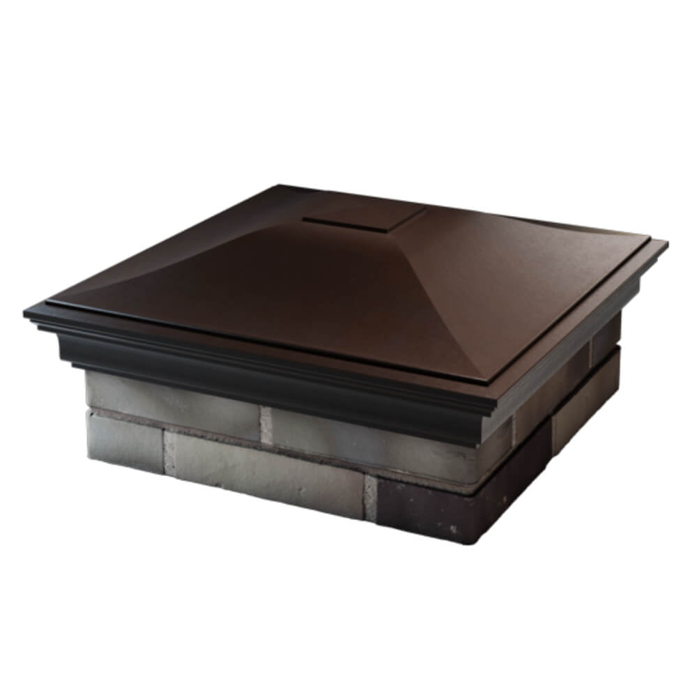 Колпак Zking Монблан Коричневый на столб 2х2 кирпича (515х515мм) в Каменске-Уральском фото