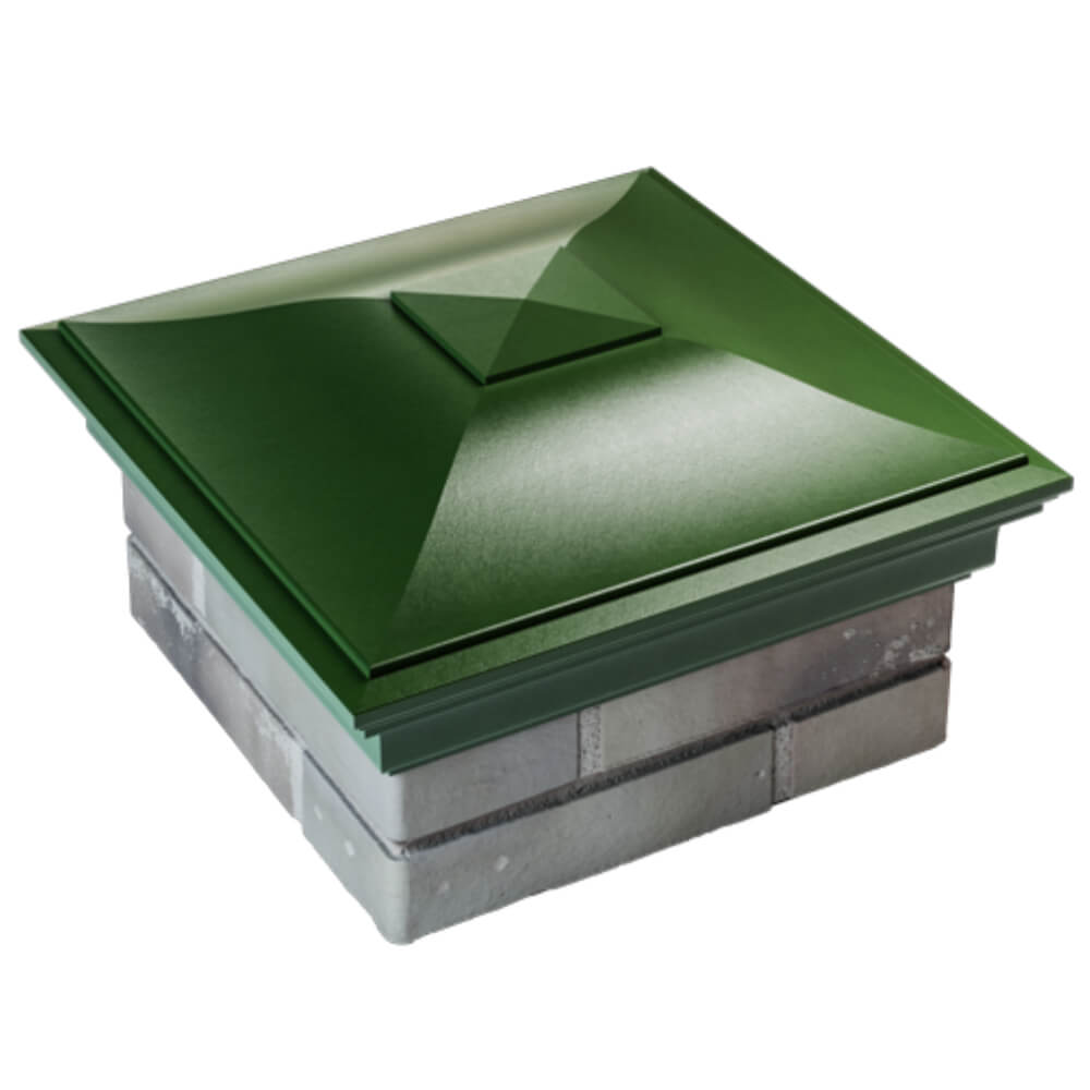 Колпак Zking Монблан Зеленый на столб 1.5х1.5 кирпича (385х385мм) в Каменске-Уральском фото