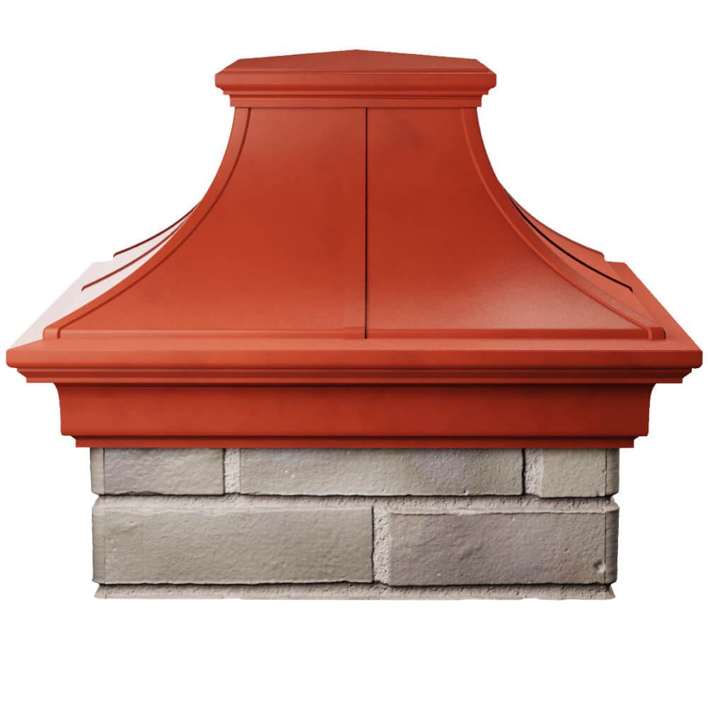 Колпак Zking Монблан Премиум Красный на столб 1.5х1.5 кирпича (385х385мм) Каменск-Уральский фото