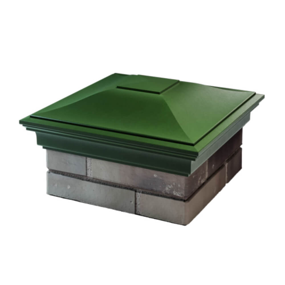 Колпак Zking Монблан Зеленый на столб 1.5х1.5 еврокирпича 0.7НФ (355х355мм) в Каменске-Уральском фото