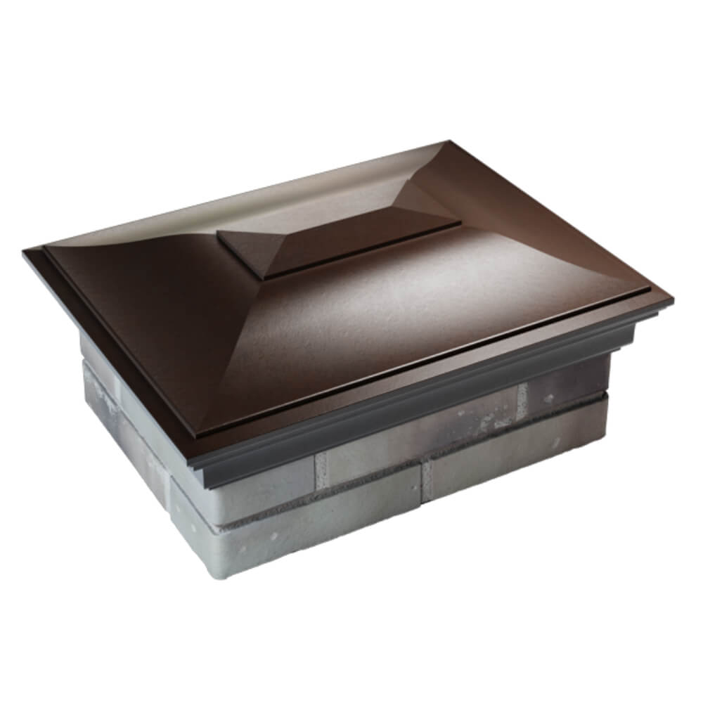 Колпак Zking Монблан Коричневый на столб 2х1.5 кирпича (515х385мм) Каменск-Уральский фото