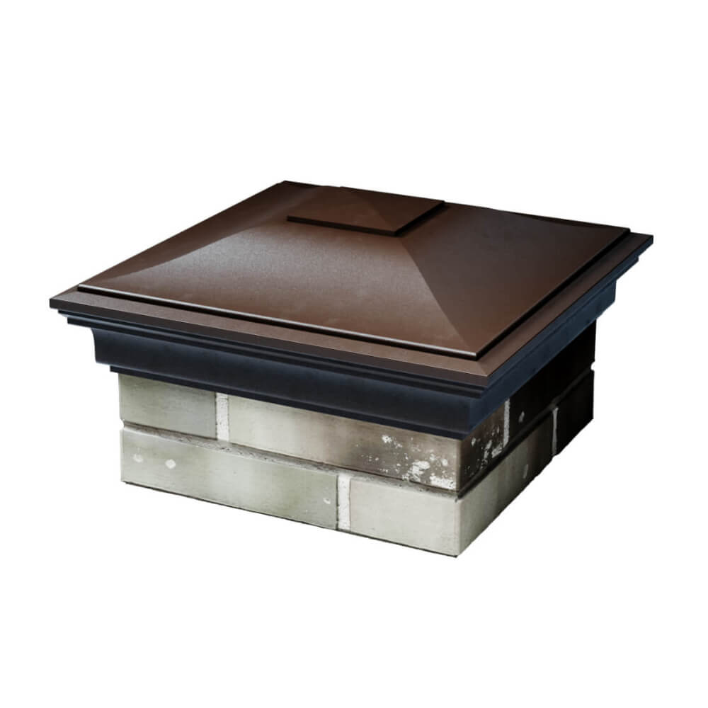 Колпак Zking Монблан Коричневый на столб 1.5х1.5 еврокирпича 0.7НФ (355х355мм) в Каменске-Уральском фото