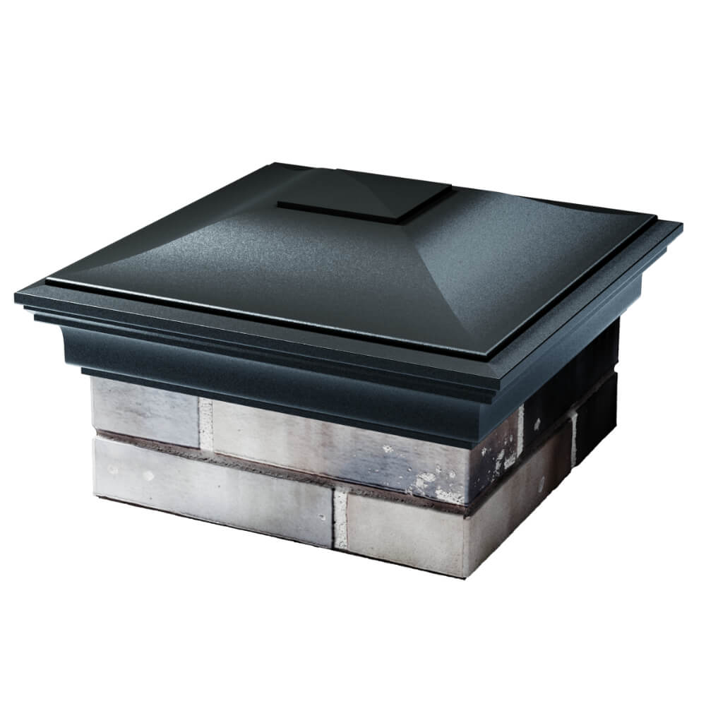 Колпак Zking Монблан Черный на столб 1.5х1.5 кирпича (385х385мм) в Каменске-Уральском фото