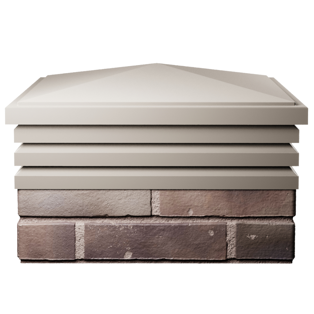 Колпак Zking Бона ХайТек Бежевый на столб 2х2 кирпича (513х513мм) Каменск-Уральский фото