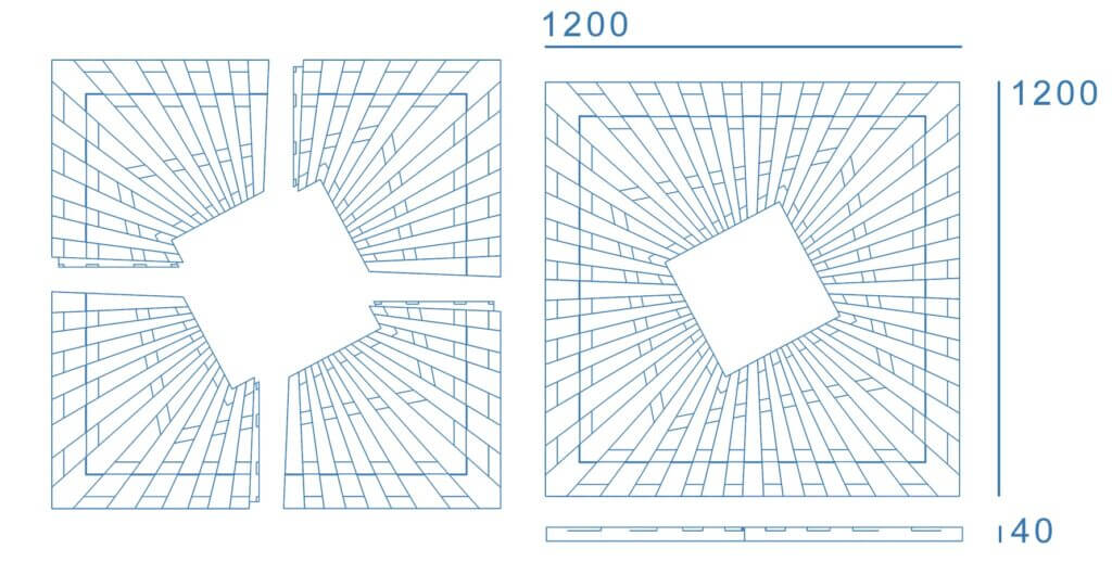 Приствольная решетка для дерева ZKING ATMOSPHERE 1.2х1.2м Коричневая в Каменске-Уральском фото