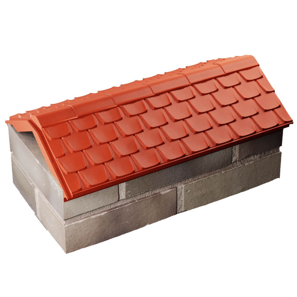 Парапет Zking Эльбрус Красный с посадкой на 1 кирпич (255мм) в Каменске-Уральском фото