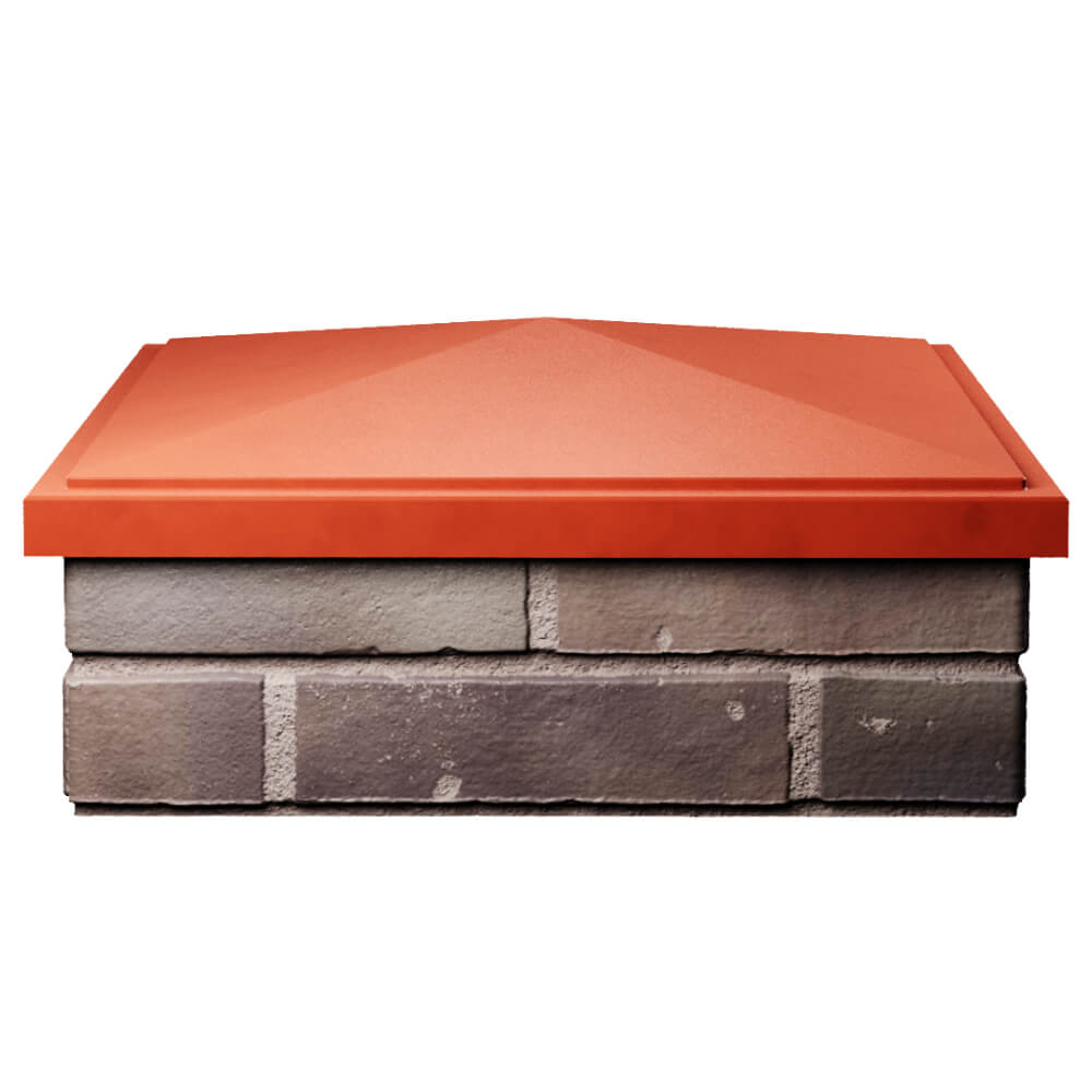 Колпак Zking БонаМоно Красный на столб 2х2 кирпича (515х515, 530х530мм) Каменск-Уральский фото