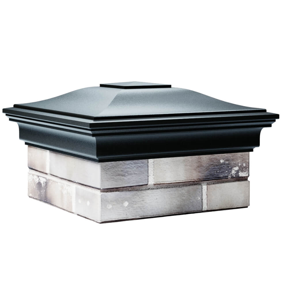 Колпак Zking Монблан Черный на столб 1.5х1.5 кирпича (385х385мм) в Каменске-Уральском фото