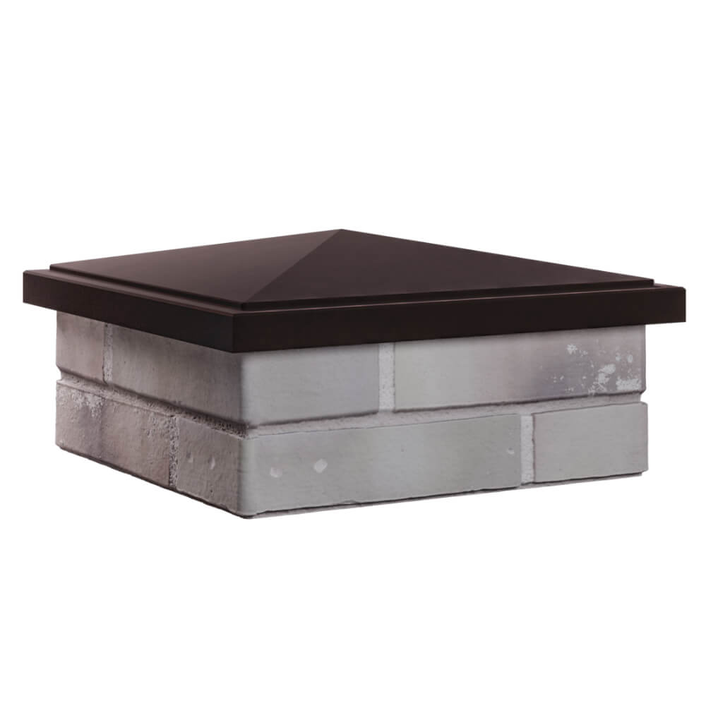 Колпак Zking БонаМоно Коричневый на столб 1.5х1.5 кирпича (385х385, 400х400мм) в Каменске-Уральском фото