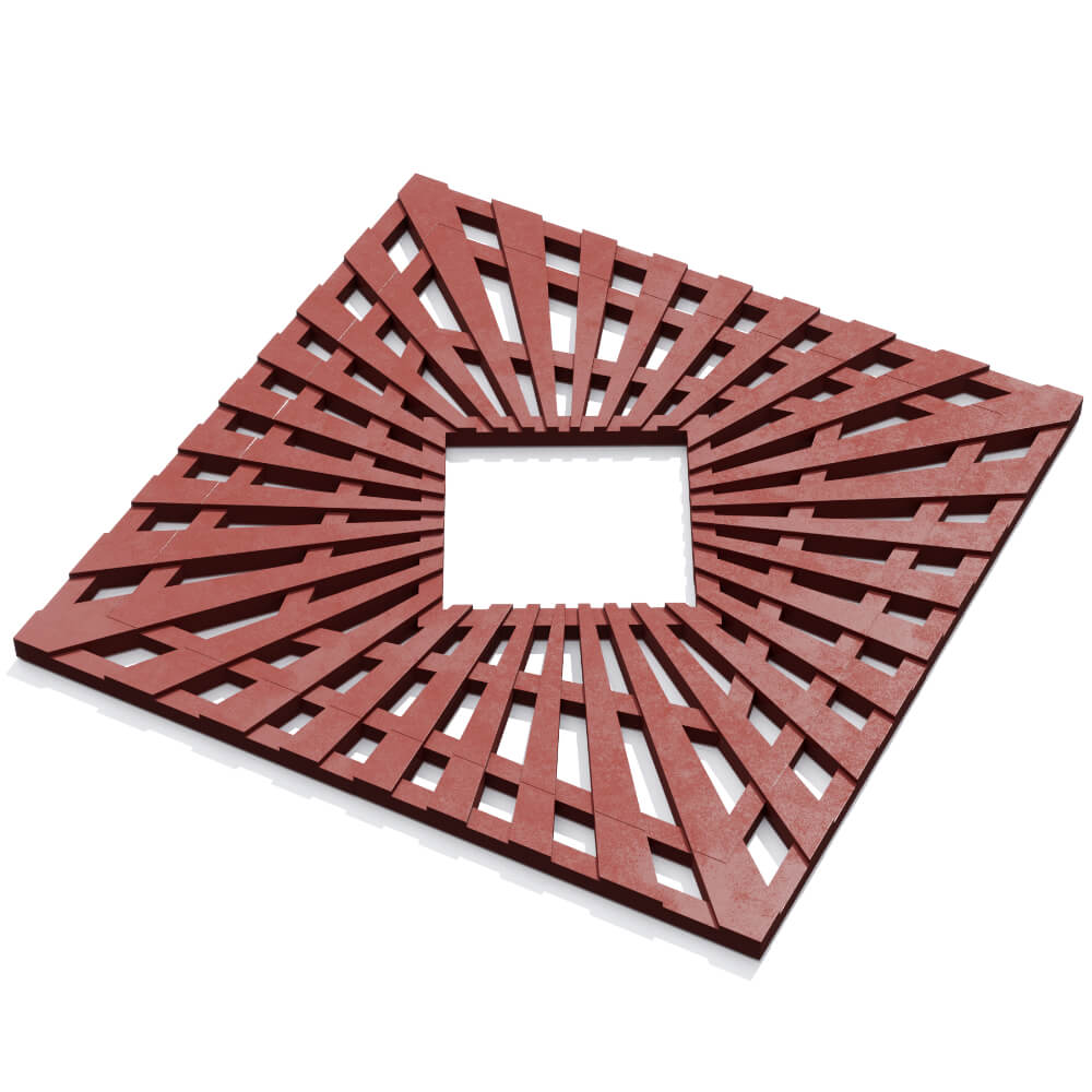 Приствольная решетка для дерева ZKING ATMOSPHERE 1.2х1.2м Красная в Каменске-Уральском фото