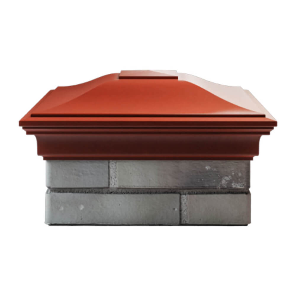 Колпак Zking Монблан Красный на столб 1.5х1.5 еврокирпича 0.7НФ (355х355мм) Каменск-Уральский фото