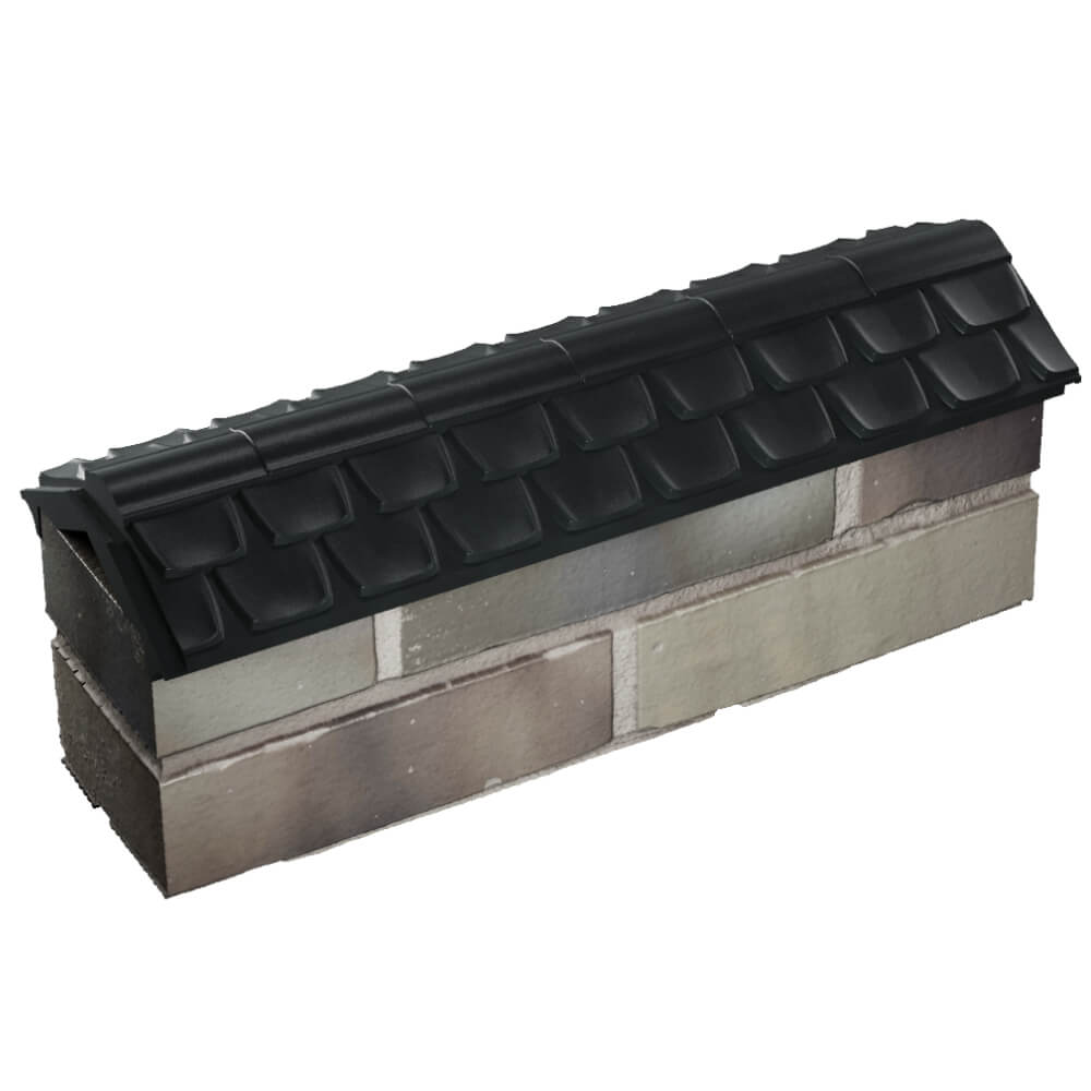 Парапет Zking Эльбрус Черный с посадкой на 0.5 кирпича (130мм) в Каменске-Уральском фото