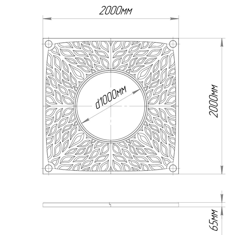 Приствольная решетка для дерева ZKING CRUST 2х2м Черная в Каменске-Уральском фото