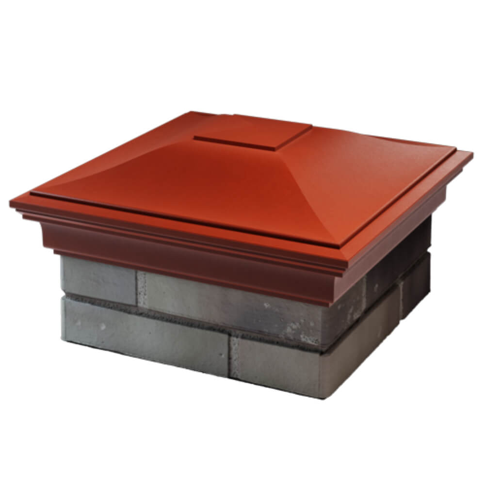 Колпак Zking Монблан Красный на столб 1.5х1.5 кирпича (385х385мм) в Каменске-Уральском фото