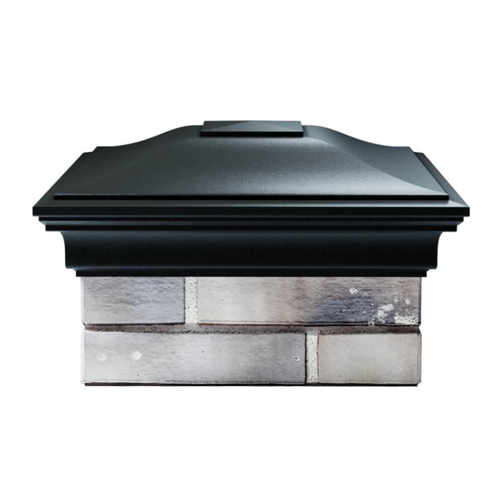 Колпак Zking Монблан Черный на столб 1.5х1.5 еврокирпича 0.7НФ (355х355мм) Каменск-Уральский фото