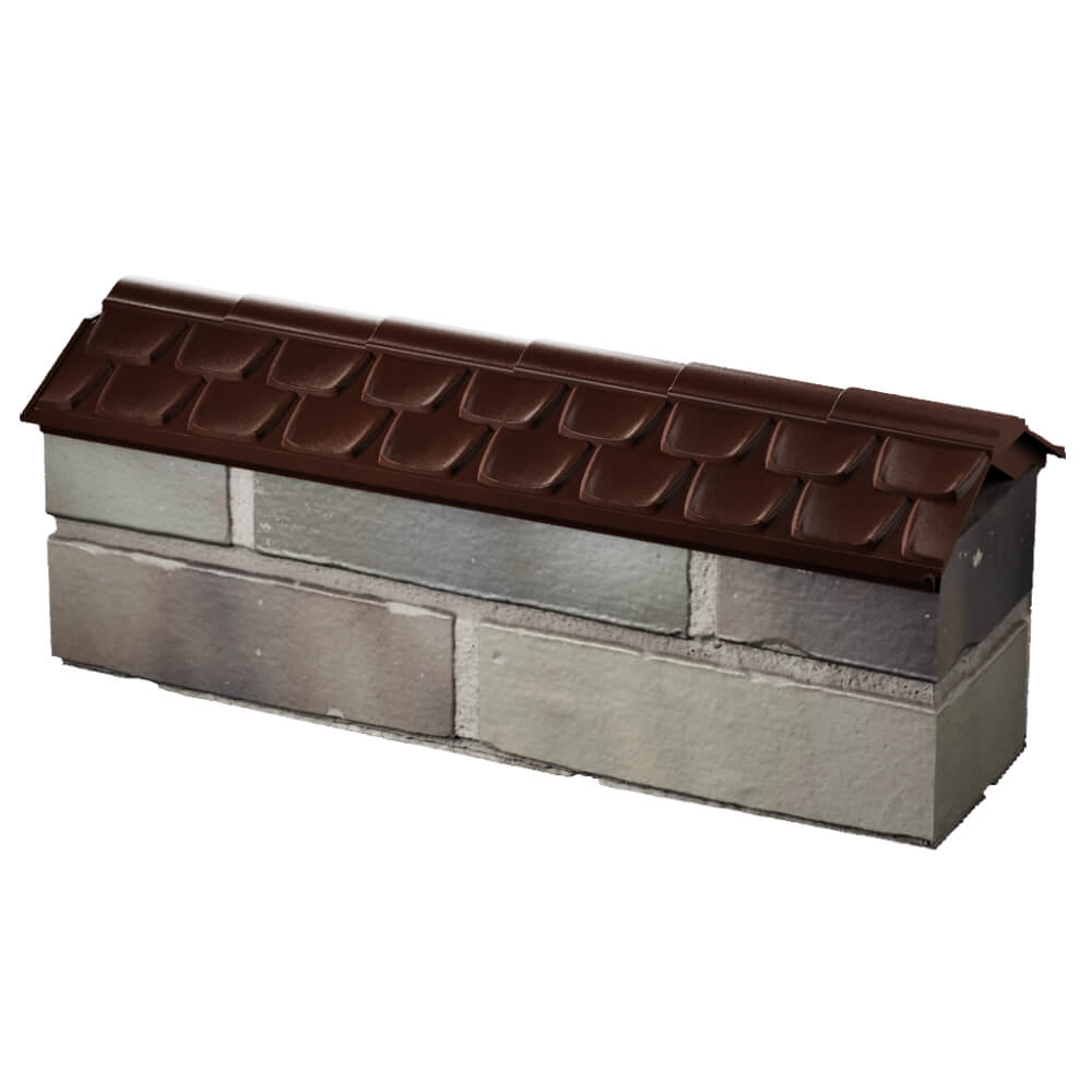 Парапет Zking Эльбрус Коричневый с посадкой на 0.5 кирпича (130мм) в Каменске-Уральском фото