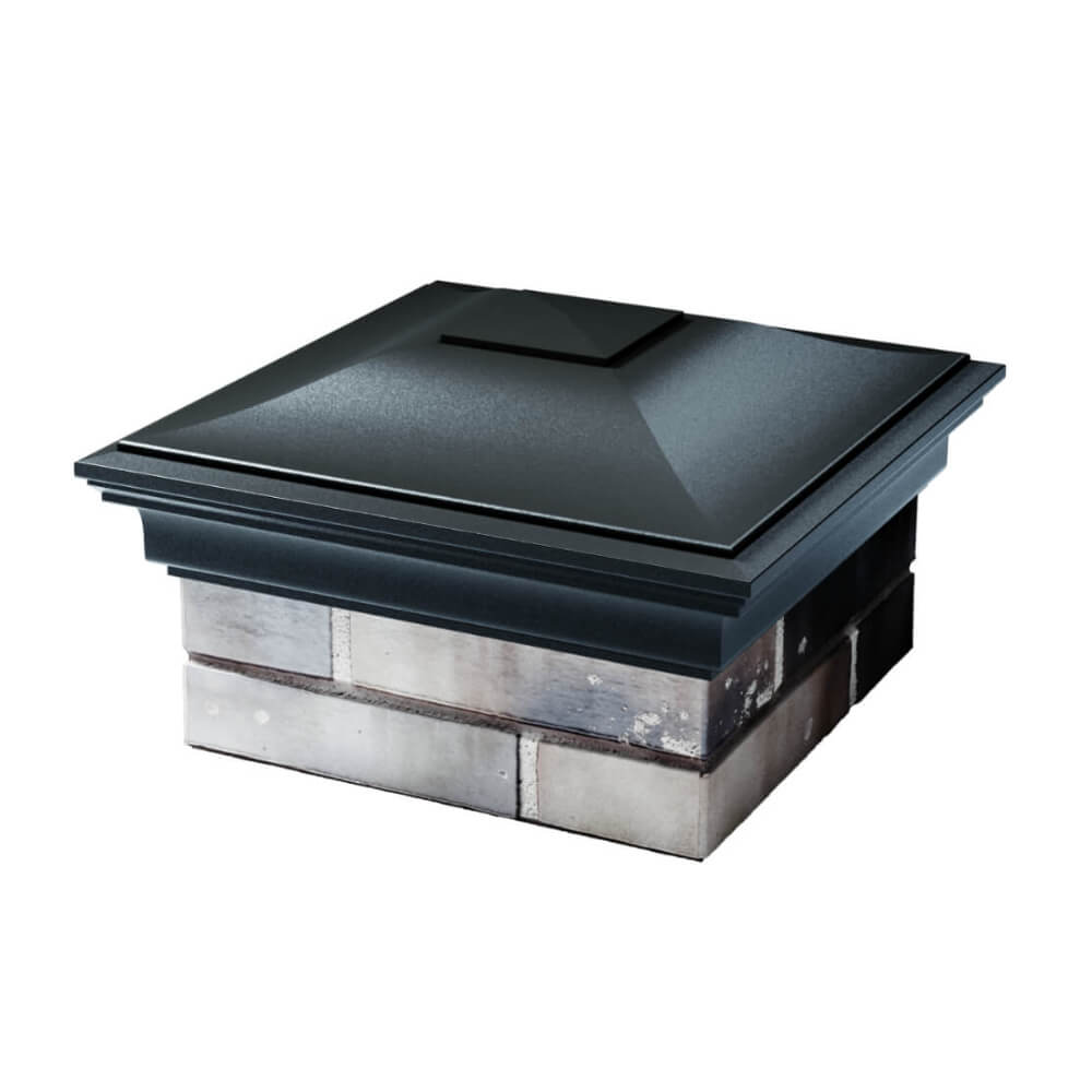 Колпак Zking Монблан Черный на столб 1.5х1.5 еврокирпича 0.7НФ (355х355мм) в Каменске-Уральском фото