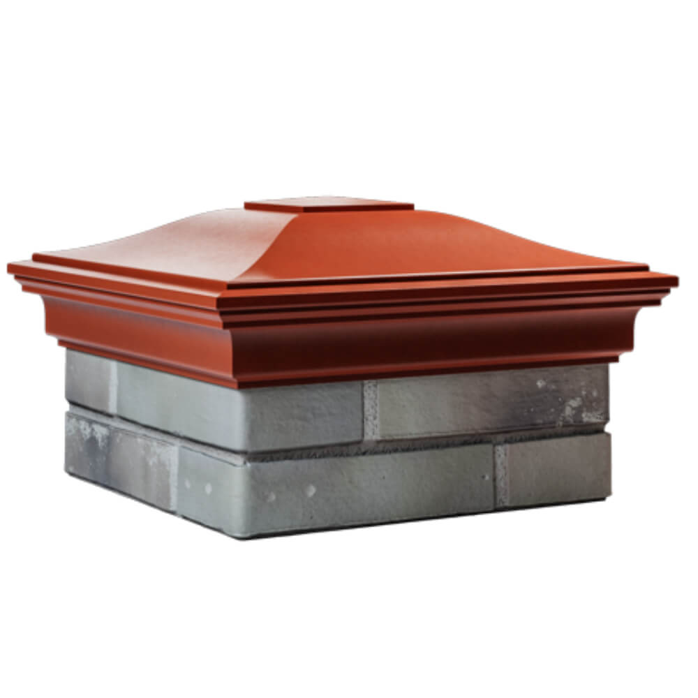 Колпак Zking Монблан Красный на столб 1.5х1.5 кирпича (385х385мм) в Каменске-Уральском фото