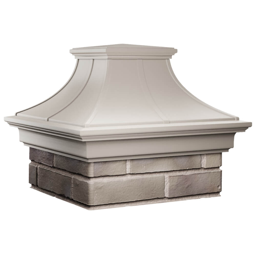 Колпак Zking Монблан Премиум Бежевый на столб 1.5х1.5 кирпича (385х385мм) в Каменске-Уральском фото