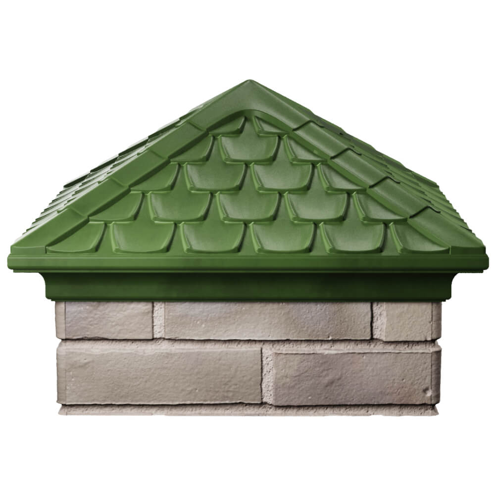 Колпак Zking Эльбрус Зеленый на столб 1.5х1.5 кирпича (385х385мм) Каменск-Уральский фото