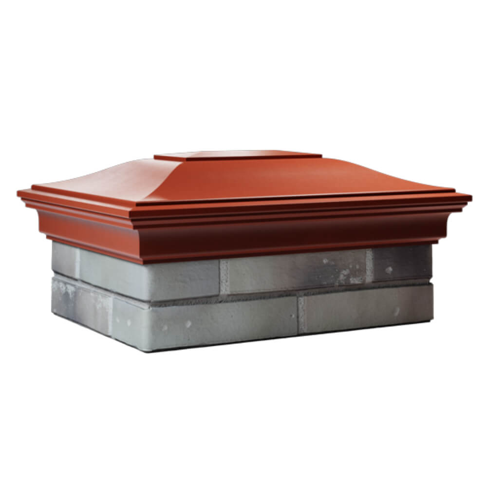 Колпак Zking Монблан Красный на столб 2х1.5 кирпича (515х385мм) в Каменске-Уральском фото