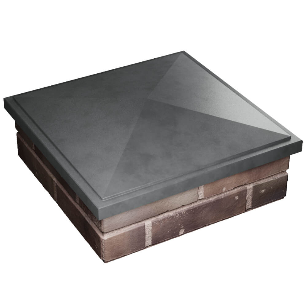 Колпак Zking БонаМоно Серый на столб 2х2 кирпича (515х515, 530х530мм) в Каменске-Уральском фото