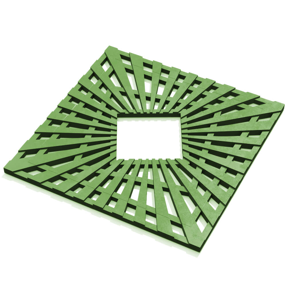 Приствольная решетка для дерева ZKING ATMOSPHERE 1.2х1.2м Зеленая в Каменске-Уральском фото