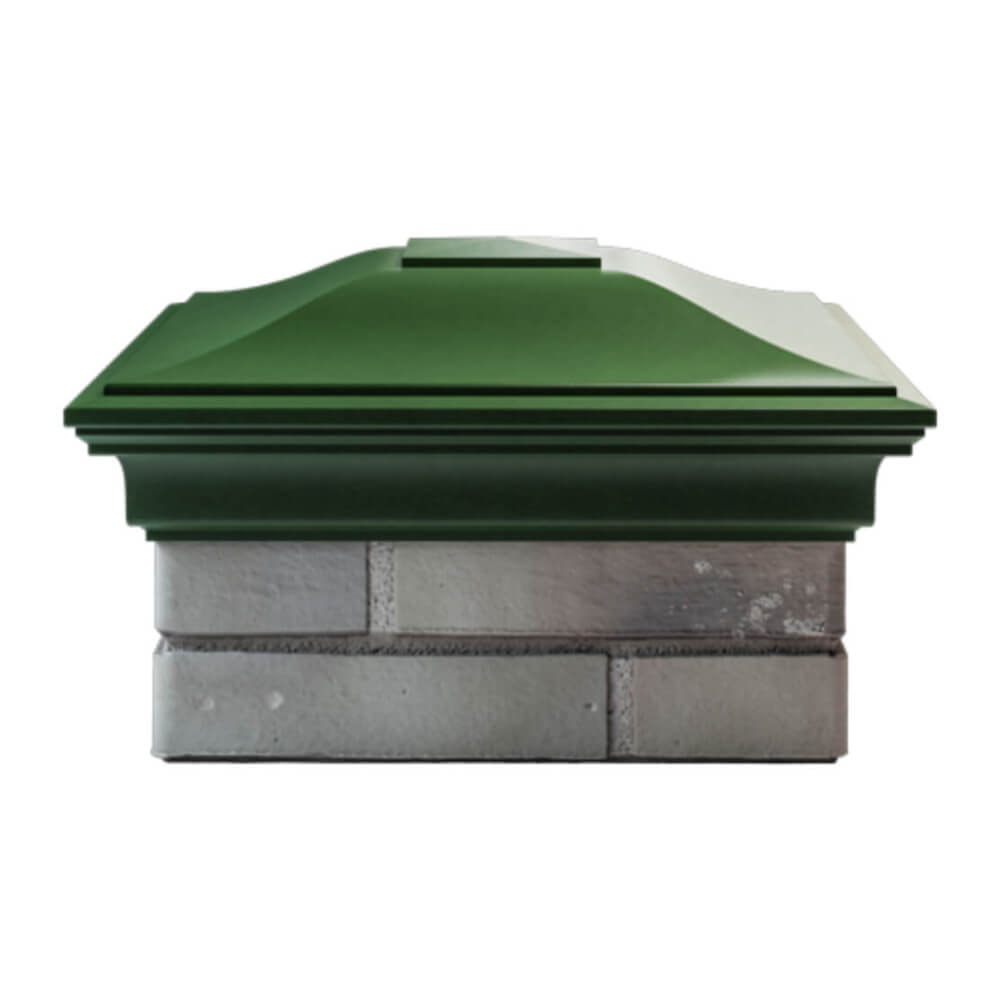 Колпак Zking Монблан Зеленый на столб 1.5х1.5 еврокирпича 0.7НФ (355х355мм) Каменск-Уральский фото