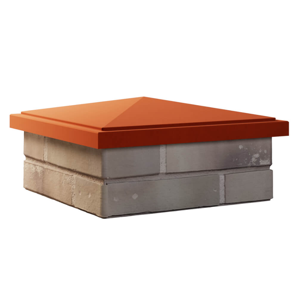 Колпак Zking БонаМоно Красный на столб 1.5х1.5 кирпича (385х385, 400х400мм) в Каменске-Уральском фото